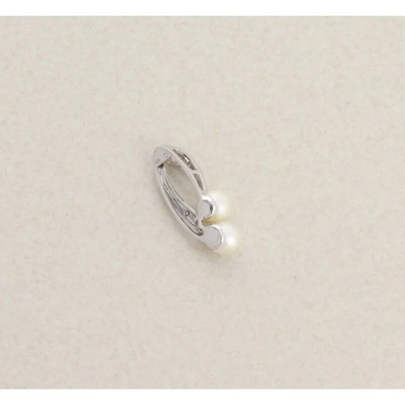 Pendant Only 10K White Gold Freshwater Pearl and Diamond Pendant - Picture 5 of 5